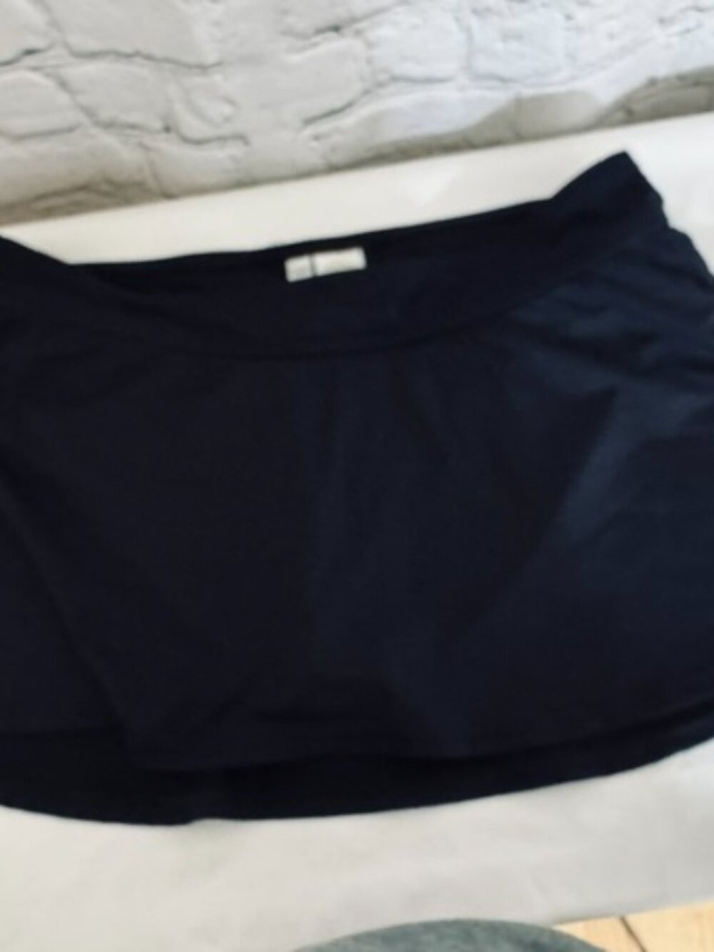 Anne Cole Live in Color Soft Band Skirted Swim Bottom Black Small